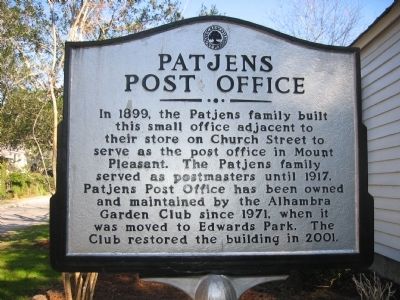Patjens Post Office Marker image. Click for full size.
