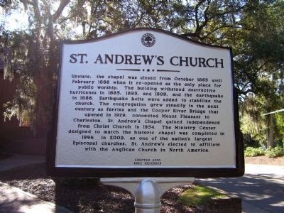 St. Andrews Church Marker - Side B image. Click for full size.