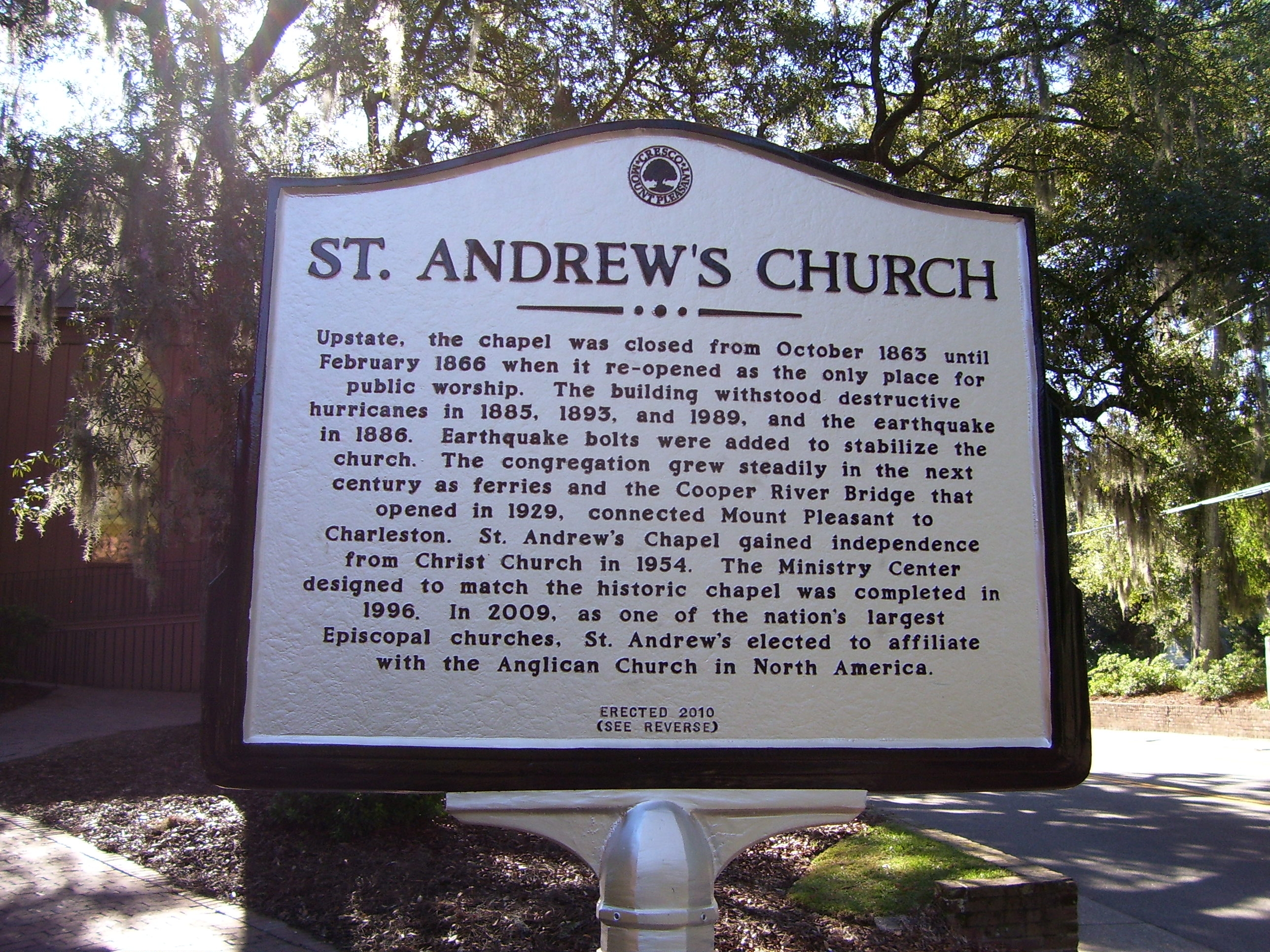 St. Andrews Church Marker - Side B