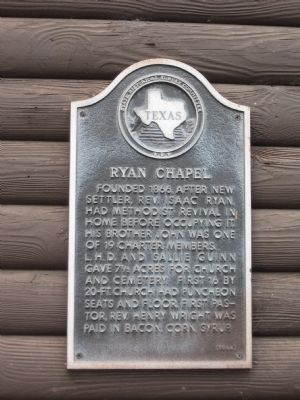 Ryan Chapel Marker image. Click for full size.