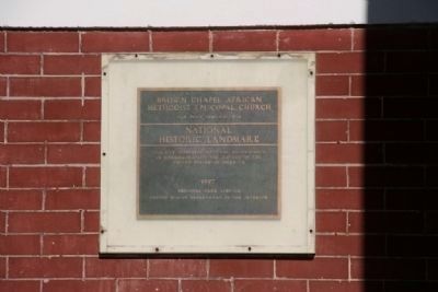 Brown Chapel AME Church Designated A National Historic Landmark 1997. Click for full size. Brown Chapel AME Church Designated A National Historic Landmark 1997 image. Click for full size.