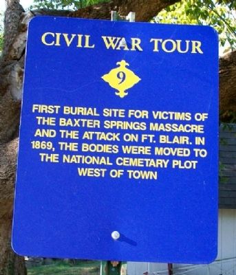 Baxter Springs Massacre Burial Site Marker image. Click for full size.