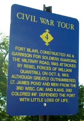 Fort Blair Marker. Click for full size. Fort Blair Marker image. Click for full size.