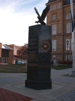 Right View - - Tipton County (Indiana) Veterans Memorial Marker image. Click for full size.