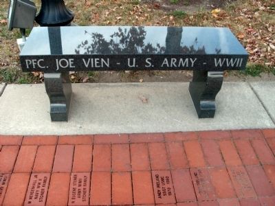 PFC. Joe Vien - U. S. Army - WW II (Memorial Bench) image. Click for full size.