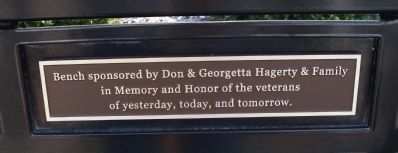 Plaque - - Memorial Bench image. Click for full size.