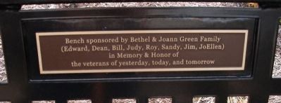 Plaque - - Memorial Bench image. Click for full size.