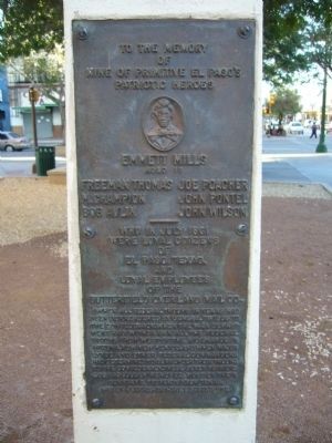 To the Memory of Nine of Primitive El Paso's Patriotic Heroes Marker image. Click for full size.