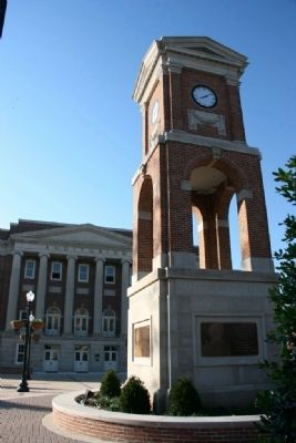 The Autherine Lucy Clock Tower Stands In The Center Of The Malone-Hood Plaza In Front Of Foster A image. Click for full size.