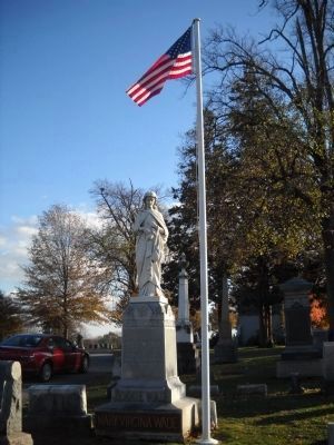 Marker in Evergreen Cemetery. Click for full size. Marker in Evergreen Cemetery image. Click for full size.