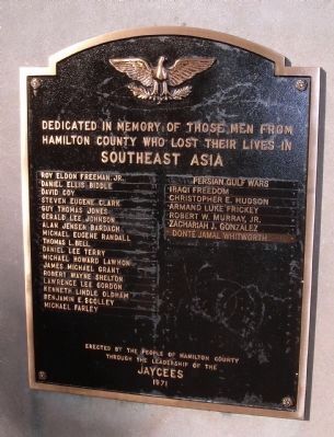 Left Plaque - - Southeast Asia - Honor Roll image. Click for full size.