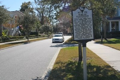 Maybank Green / Hobcaw Plantation Marker, looking south image. Click for full size.
