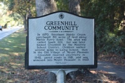 Greenhill Community side of Marker image. Click for full size.