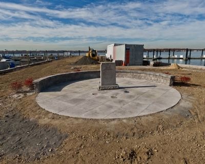 Breslin War Memorial Marker at New Location: 9th Ave Pier, Belmar, NJ image. Click for full size.
