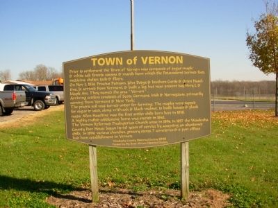 Town of Vernon Marker. Click for full size. Town of Vernon Marker image. Click for full size.