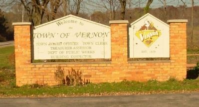 Town of Vernon Municipal Sign image. Click for full size.