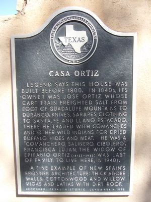 Casa Otiz Marker image. Click for full size.