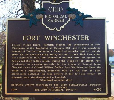 Fort Winchester Marker. Click for full size. Fort Winchester Marker image. Click for full size.