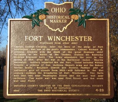 Fort Winchester Marker image. Click for full size.