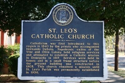 St. Leo’s Catholic Church Marker image. Click for full size.