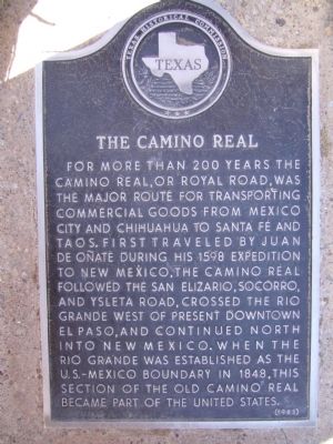 The Camino Real Marker image. Click for full size.