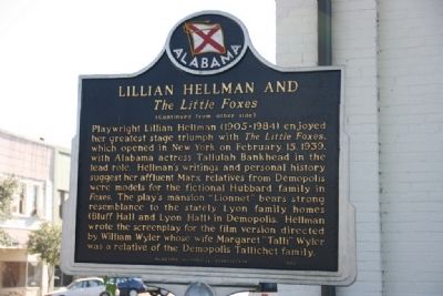 The Demopolis Opera House / Lillian Hellman And Marker (Side B) image. Click for full size.