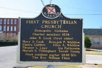 First Presbyterian Church Marker (Side A) image. Click for full size.