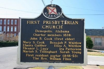 First Presbyterian Church Marker (Side A). Click for full size. First Presbyterian Church Marker (Side A) image. Click for full size.