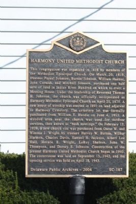 Harmony United Methodist Church Marker image. Click for full size.