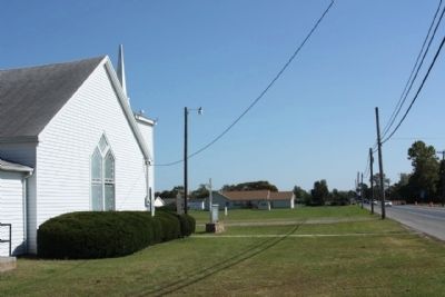 Harmony United Methodist Church Marker, looking east image. Click for full size.