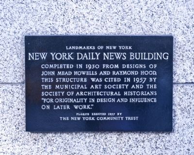 New York Daily News Building Marker image. Click for full size.