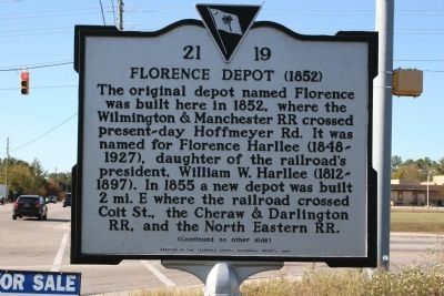 Florence Depot (1852) Marker image. Click for full size.