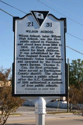 Wilson School Marker image. Click for full size.