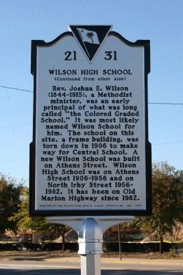 Wilson High School Marker. Click for full size. Wilson High School Marker image. Click for full size.