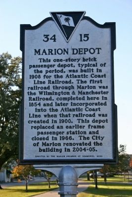 Marion Depot Marker image. Click for full size.