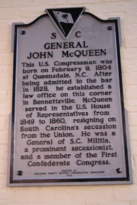 General John McQueen Marker image. Click for full size.
