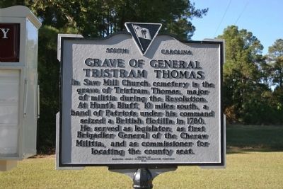 Grave Of General Tristram Thomas Marker image. Click for full size.