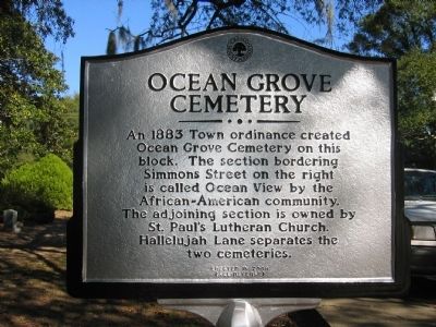 Ocean Grove Cemetery Marker image. Click for full size.