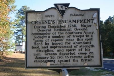 Greene's Encampment / Sherman's March Marker (front) image. Click for full size.