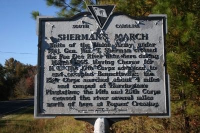 Greene's Encampment / Sherman's March Marker (reverse) image. Click for full size.