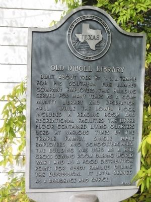 Old Diboll Library Marker image. Click for full size.
