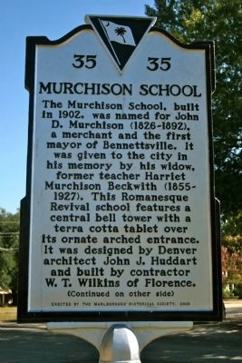 Murchison School Marker - Side A image. Click for full size.