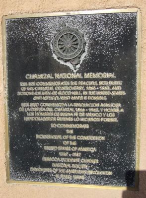 Chamizal National Memorial Marker image. Click for full size.