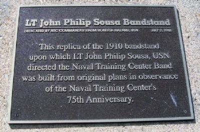 LT John Philip Sousa Bandstand Marker image. Click for full size.