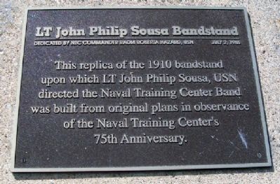 LT John Philip Sousa Bandstand Marker. Click for full size. LT John Philip Sousa Bandstand Marker image. Click for full size.