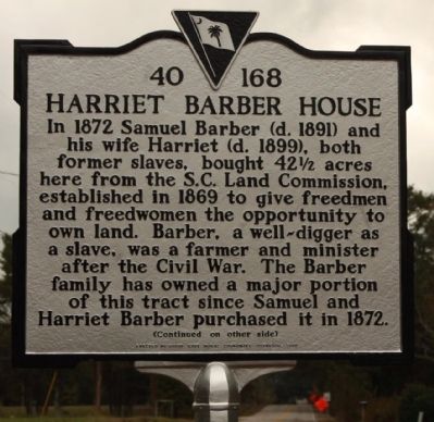 Harriet Barber House Marker. Click for full size. Harriet Barber House Marker image. Click for full size.