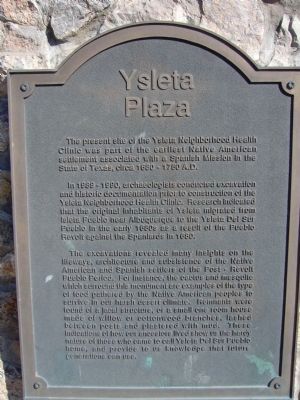 Ysleta Plaza Marker - English Translation image. Click for full size.