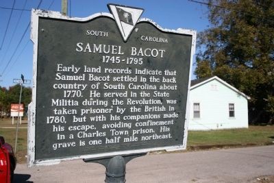Samuel Bacot 1745-1795 Marker. Click for full size. Samuel Bacot 1745-1795 Marker image. Click for full size.