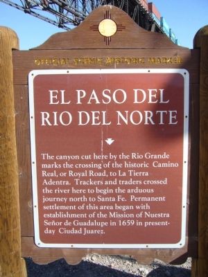 El Paso Del Rio Del Norte Marker image. Click for full size.