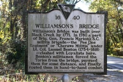 Williamson's Bridge Marker image. Click for full size.